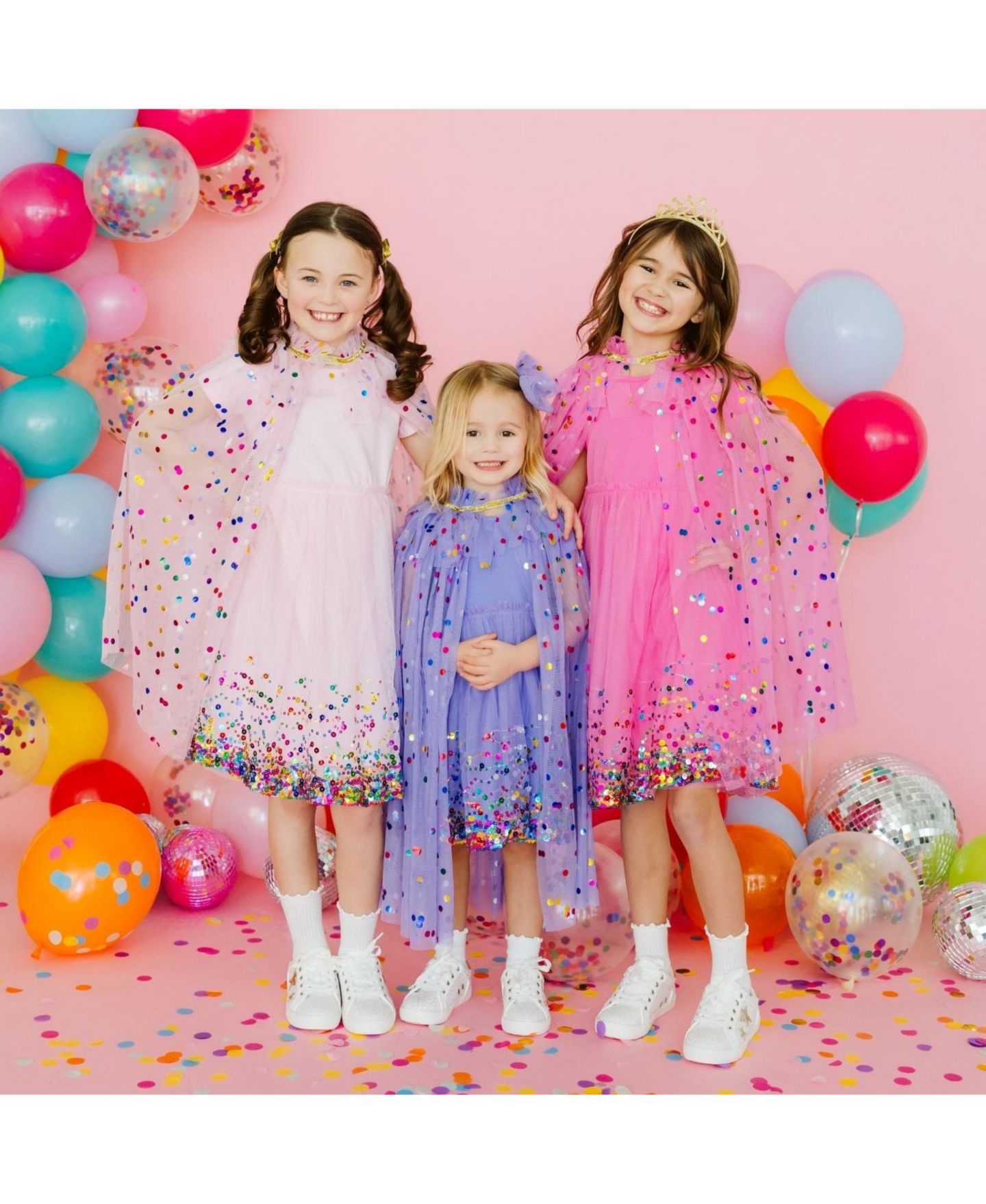 Платье Sweet Wink Raspberry Confetti Short Sleeve Tutu Dress для девочек, цвет: Малиновый — фото 9