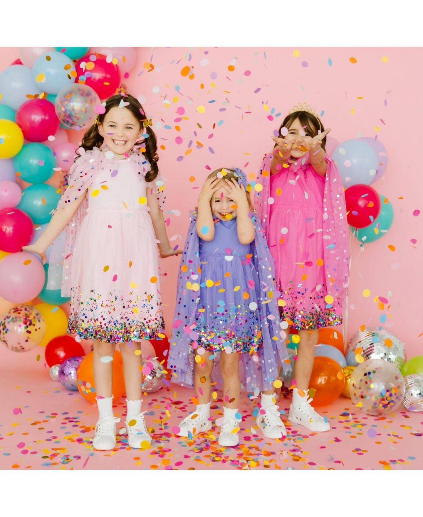 Платье Sweet Wink Lavender Confetti Short Sleeve Tutu Dress для девочек-малышей, цвет: Лавандовый — фото 4