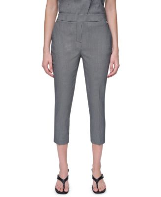 Petite Houndstooth Millenium Ankle Pants