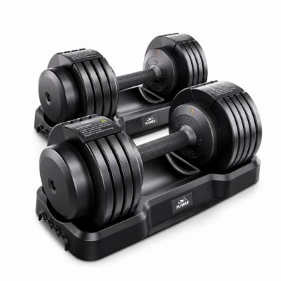 Adjustable Dumbbell, 110LB (55LB Pair) Dumbbell for Home Gym Exercise, 5-in-1 Fast Adjustable Weights with Anti-Slip Handle
