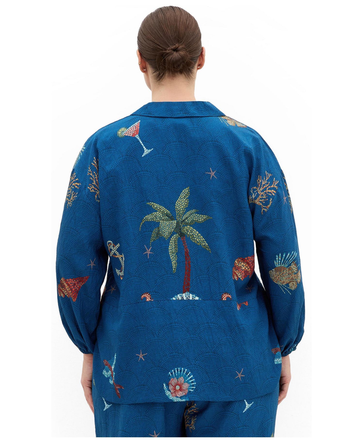 Women's Plus Size Tia Sea Print Shirt