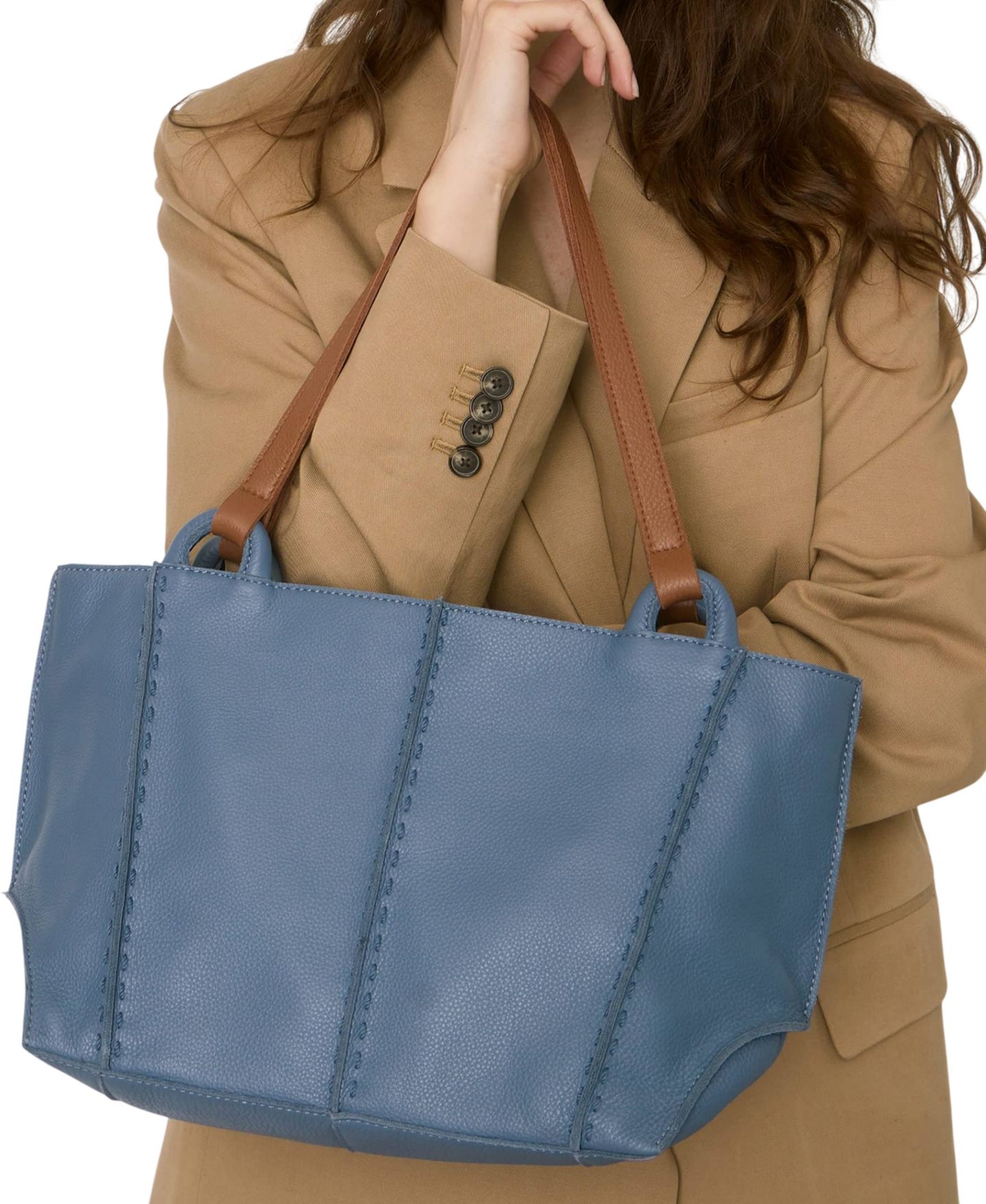 Женская сумка The Sak Los Feliz Leather Zipper Satchel, цвет: Maritime — фото 4