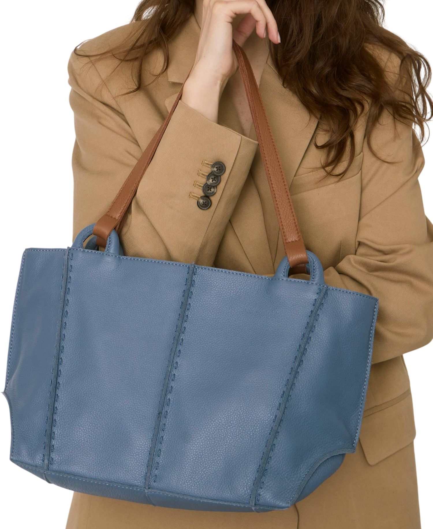 Los Feliz Leather Zipper Satchel Bag