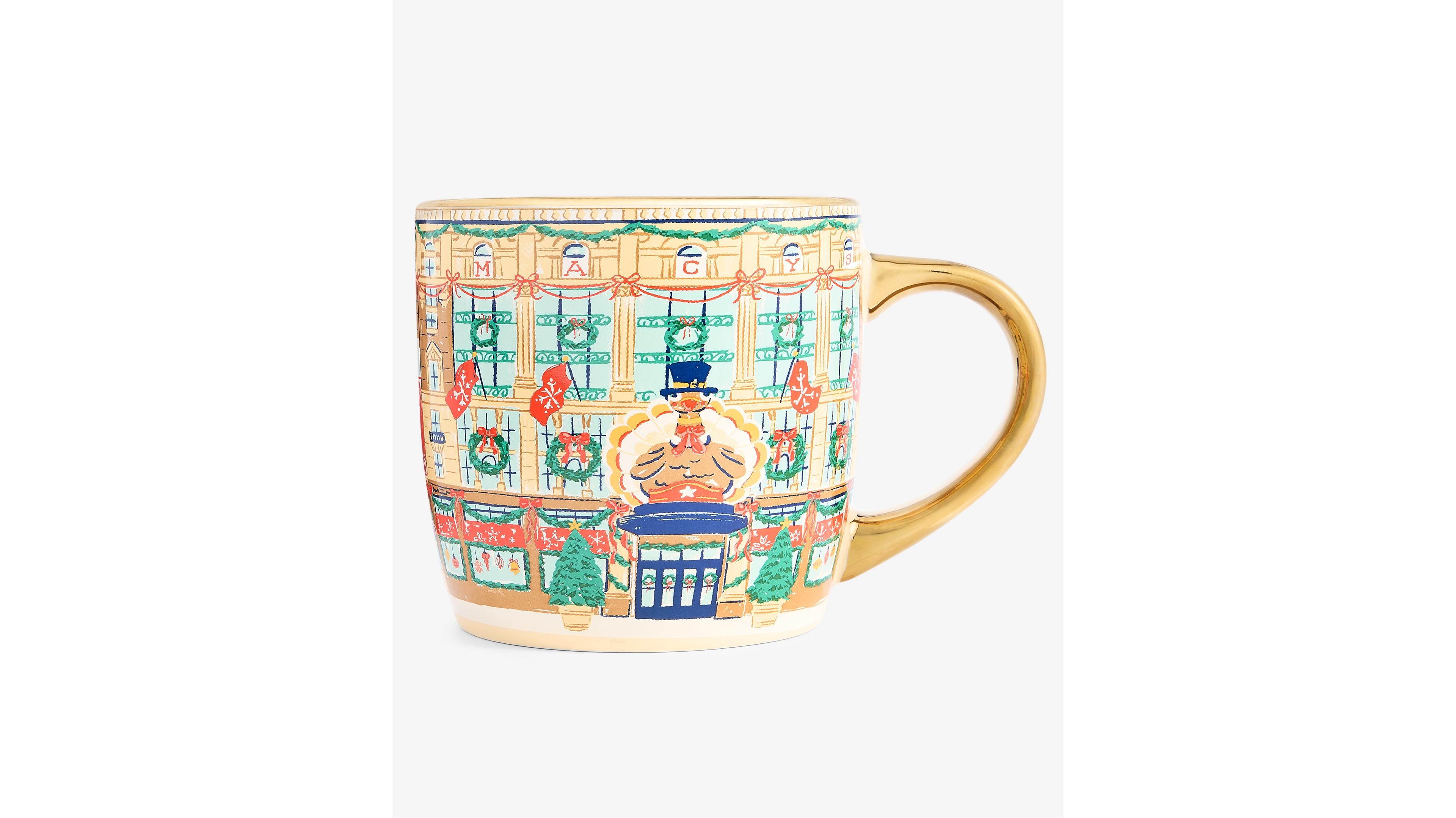Macy's 100th Thanksgiving Day Parade Herald Square Building Motif Ceramic Mug, Macy's Exclusive