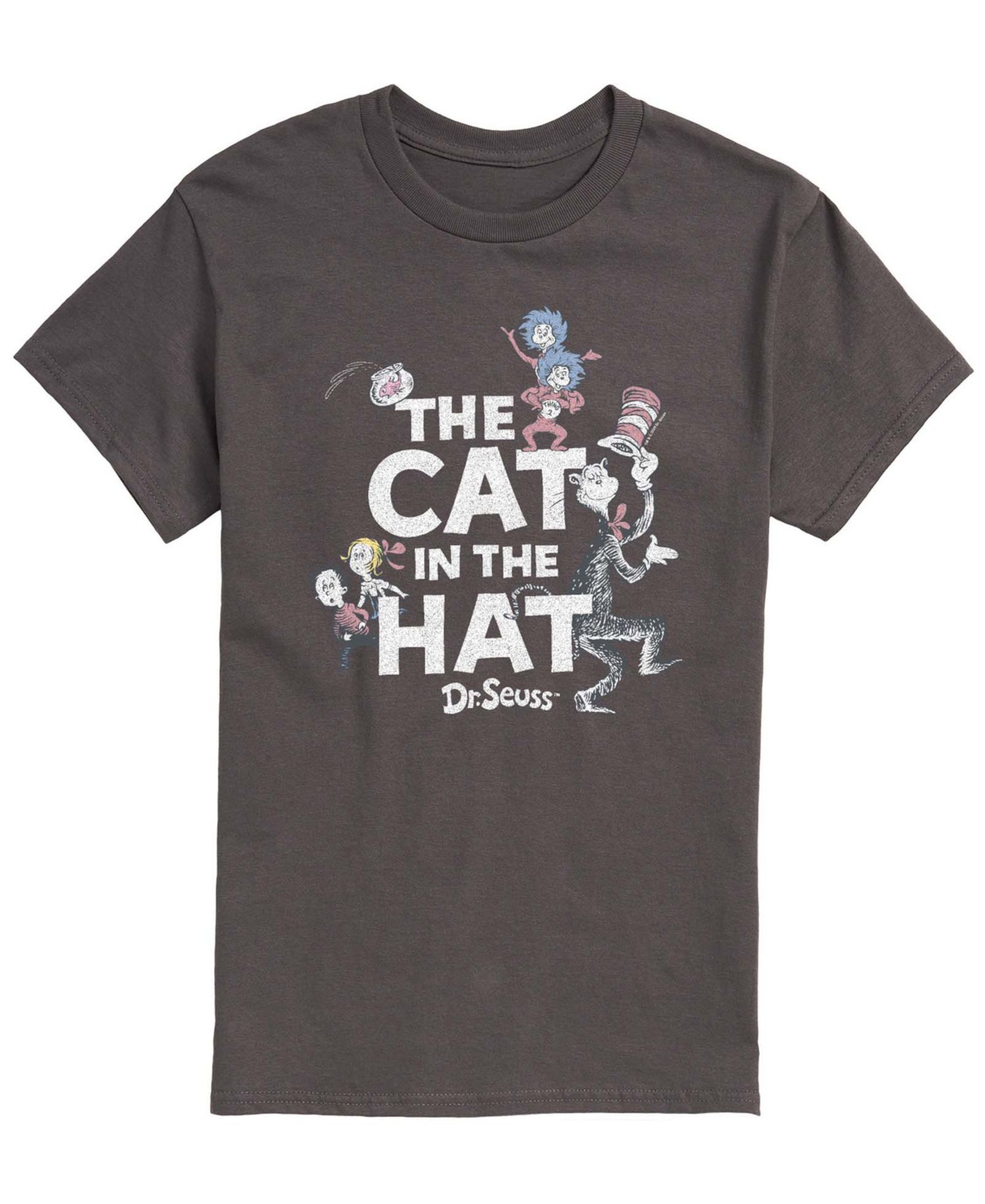 Men's Dr. Seuss Cat In Hat & Things Vintage Faded Short-Sleeve Graphic T-Shirt