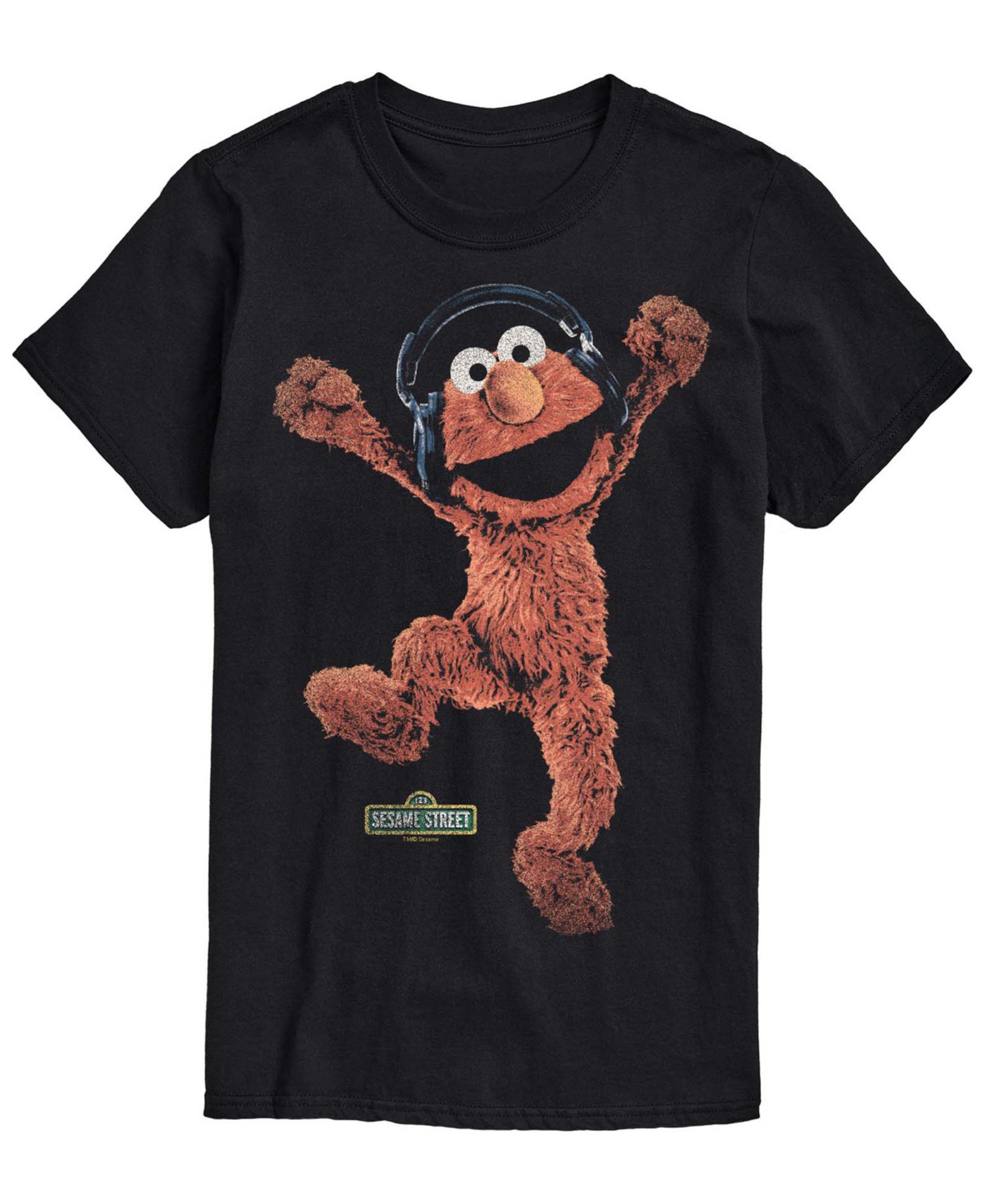 Men's Sesame Street Elmo Vintage Faded Short-Sleeve Graphic T-Shirt