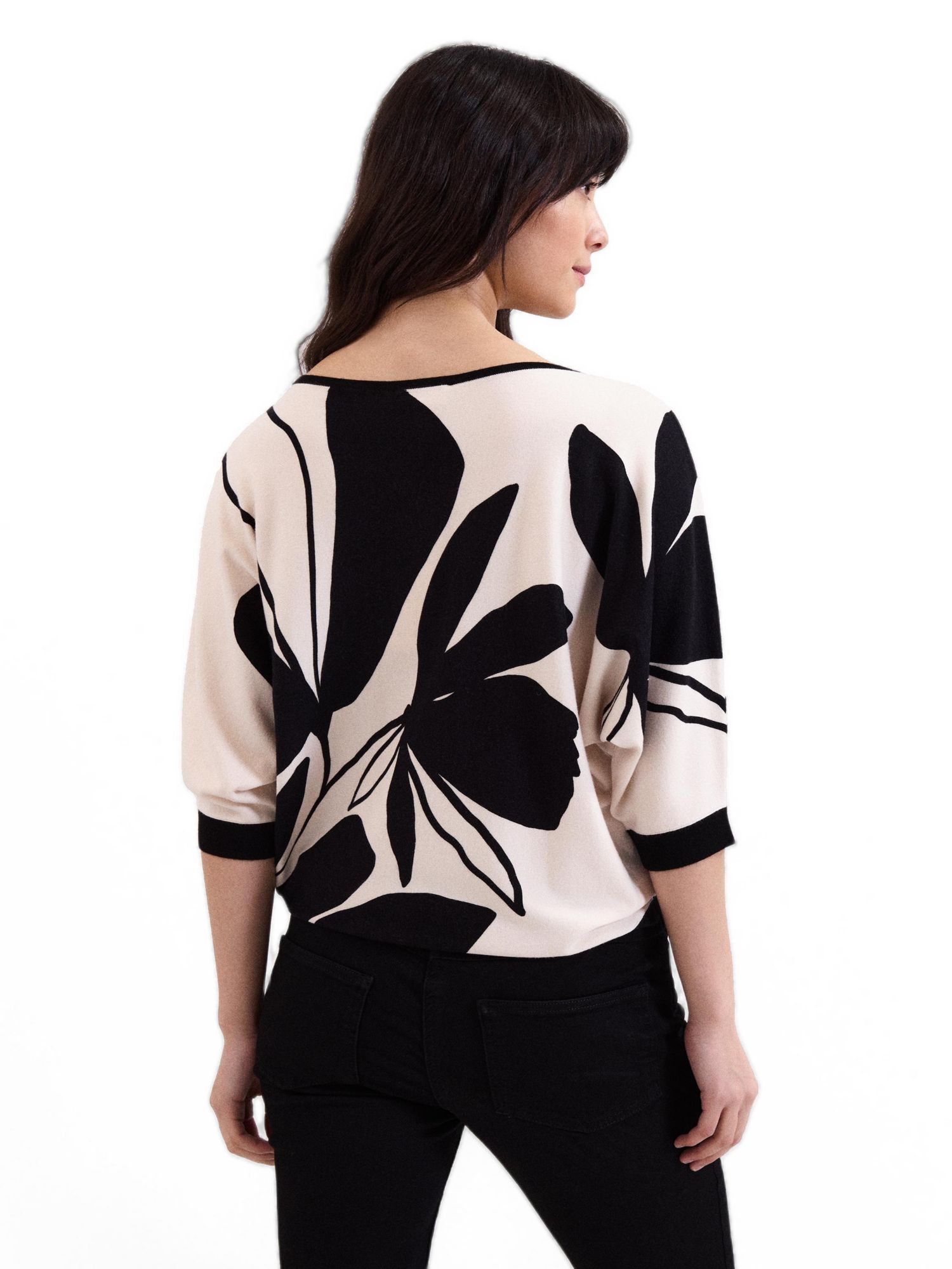 Women's Printed Round Neck Knit Faith Jumper