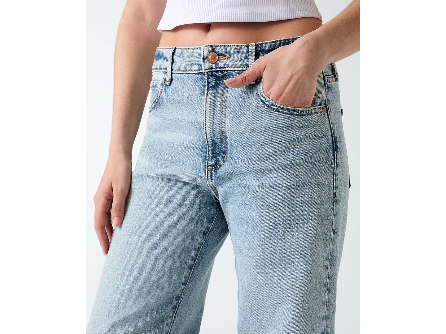 Женские джинсы GUESS Rey Wide-Leg, цвет: Синий — фото 3