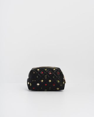 Women's Quilted Celestial Embroidered Pouch