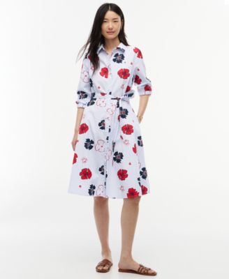 women's shirt dress Avec Les Filles Button Front Dress - Blue Stripe main image 1
