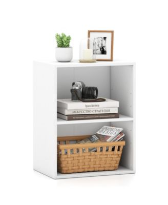 2-Cube Bookcase Floor Standing Open Bookshelf with 5-Position Adjustable Shelf