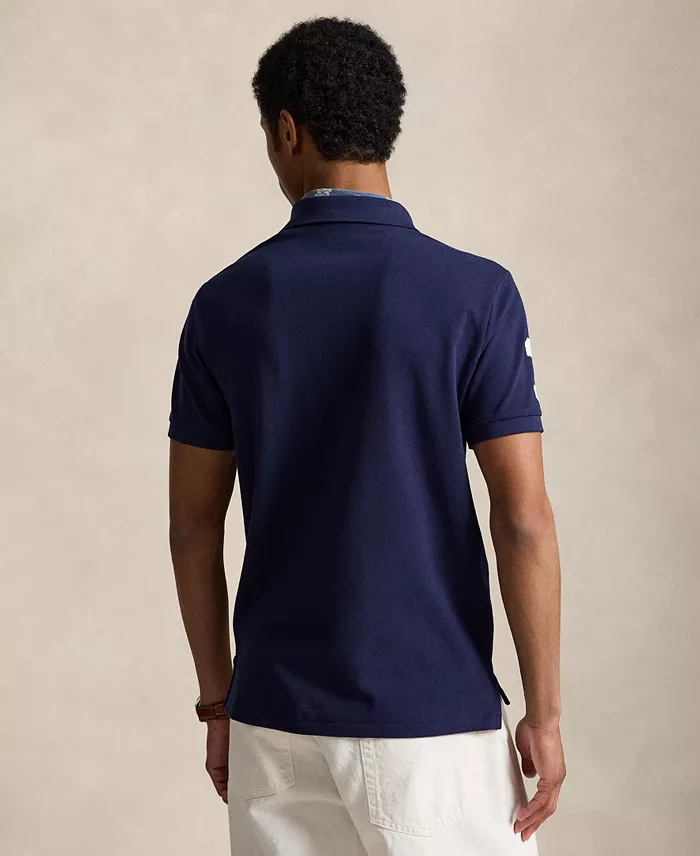 Men's Custom Slim-Fit Big Pony Mesh Polo Shirt - thumbnail 4