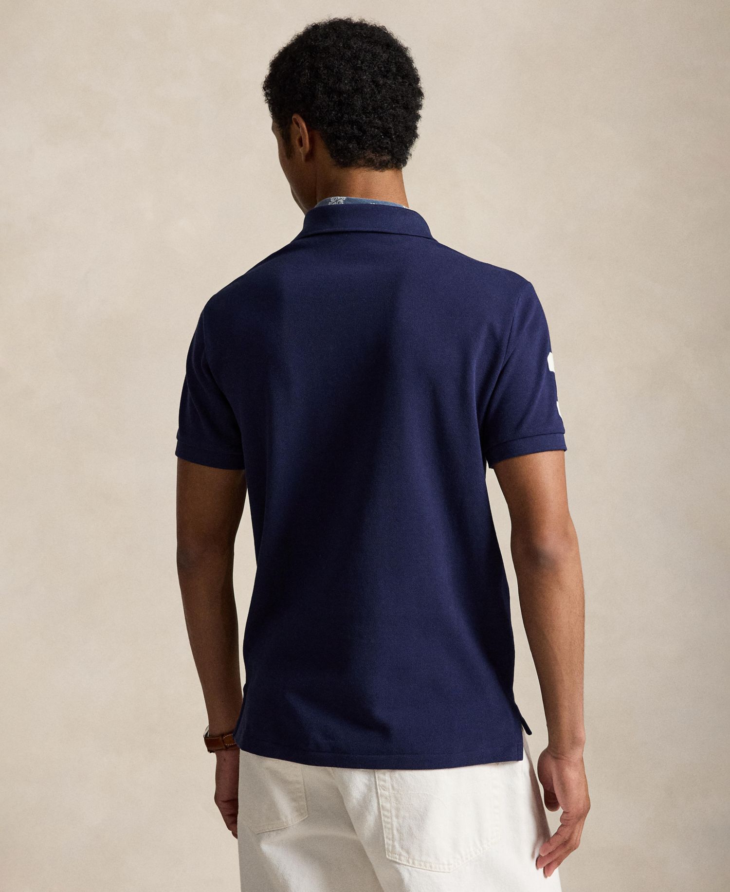 Men's Custom Slim-Fit Big Pony Mesh Polo Shirt