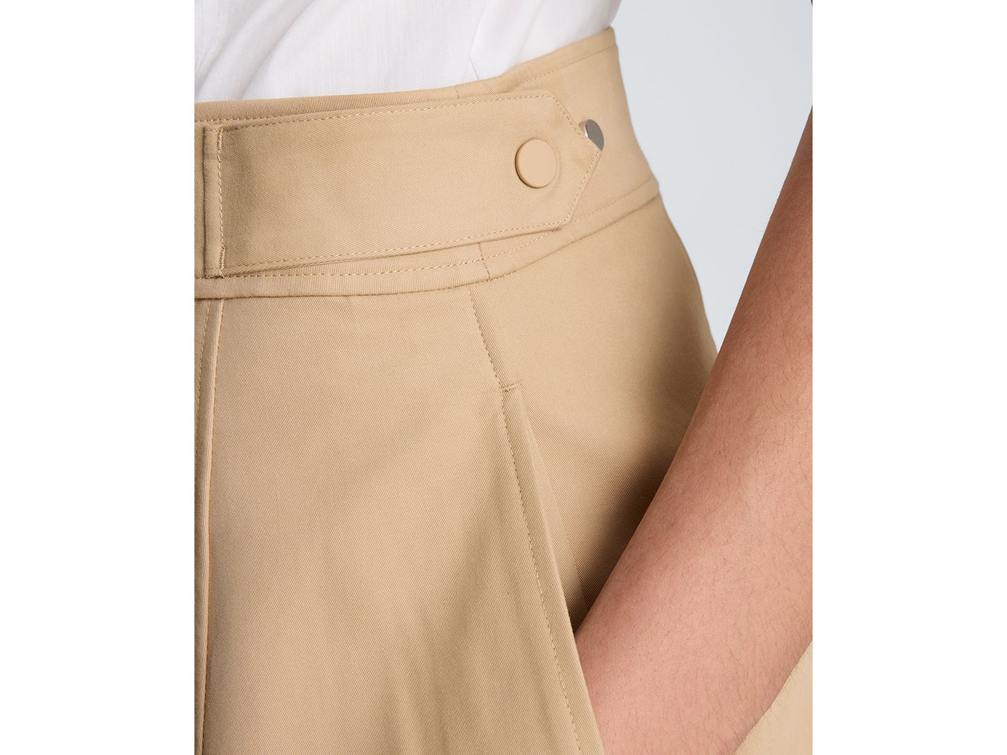 Женские брюки Kenneth Cole High Rise Fly Front Tab Barrel Leg, цвет: Farro — фото 7