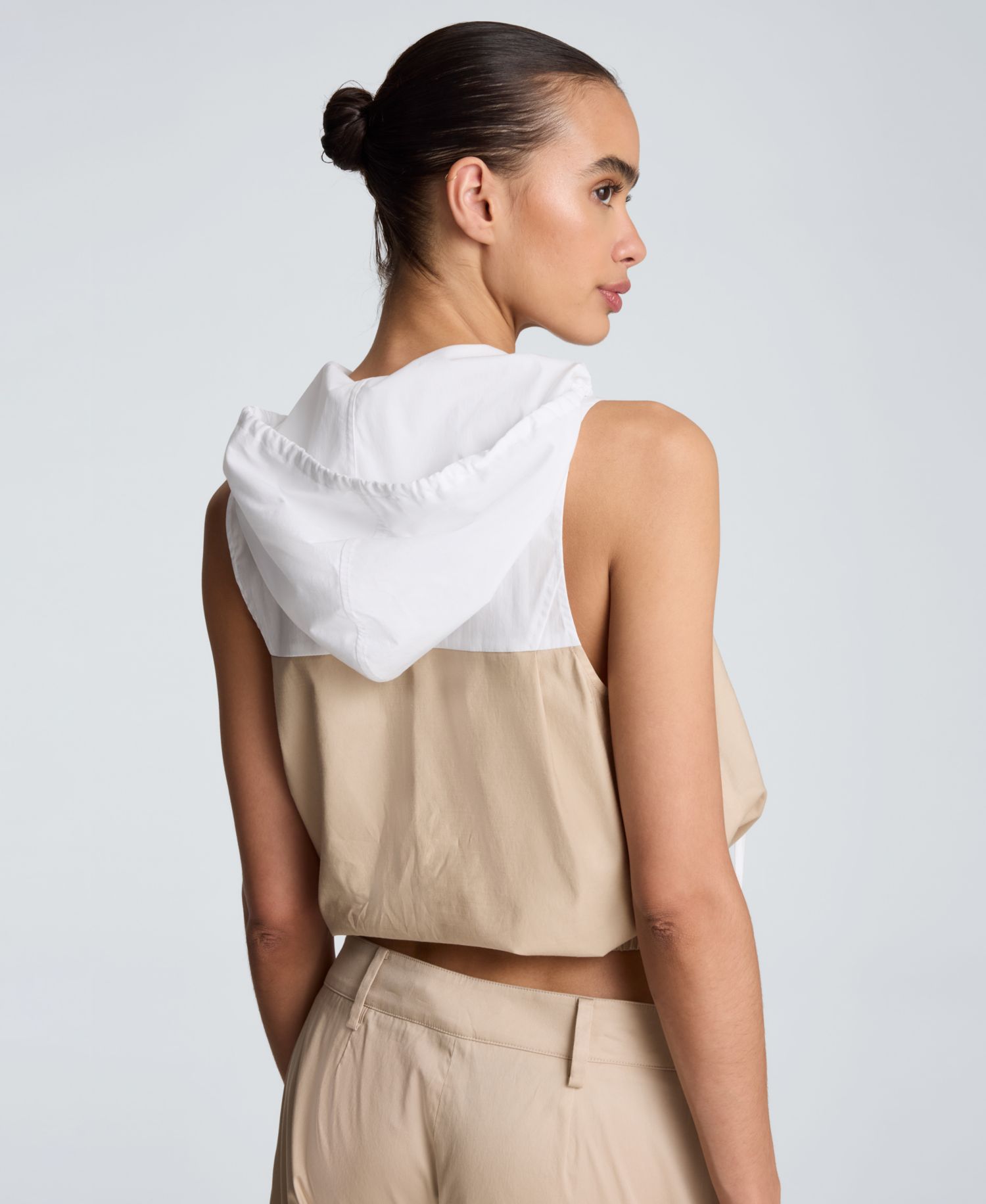 Women's Hooded Sleeveless Crop Top
