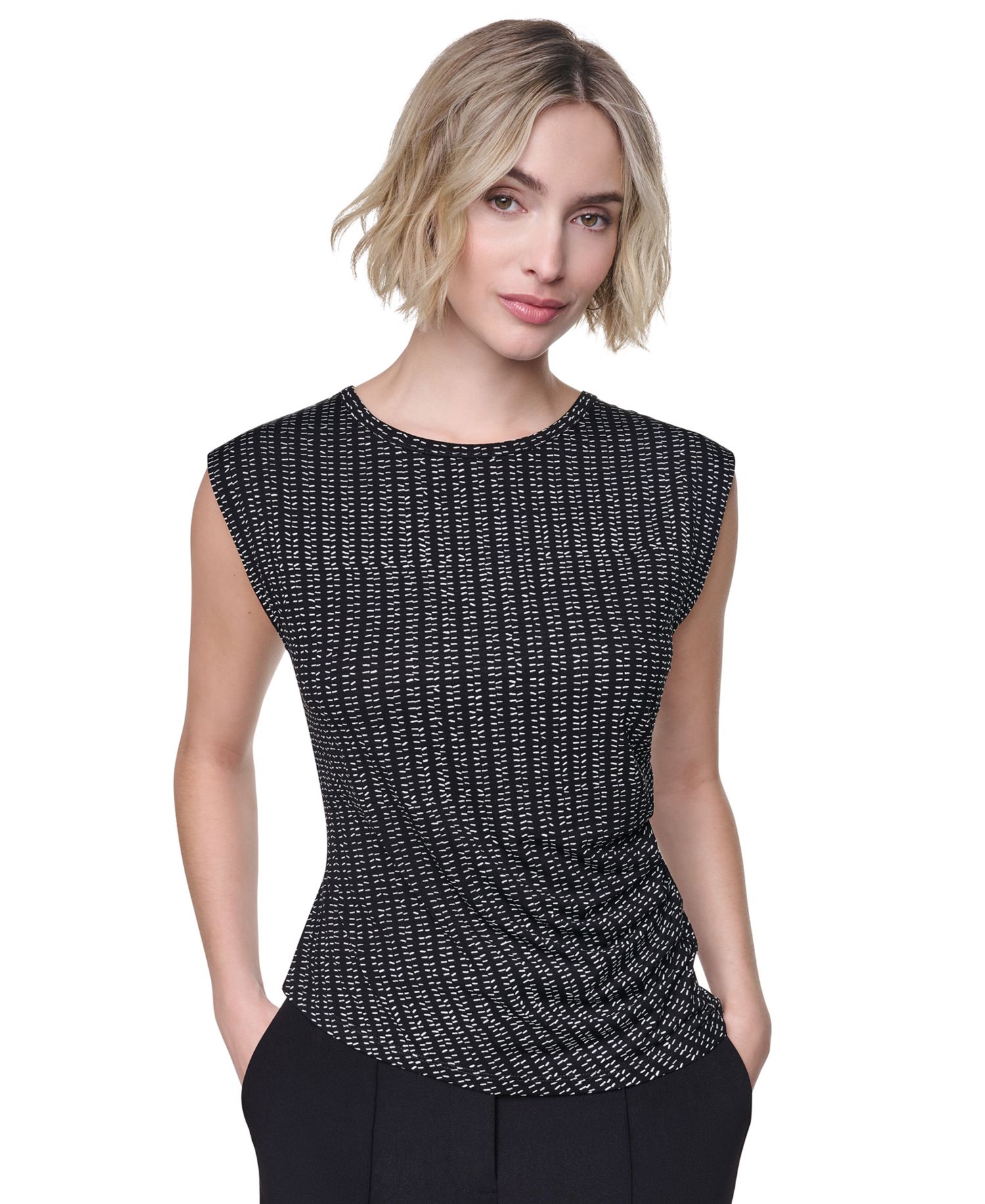 Women’s Asymmetrical Sleeveless Knit Top