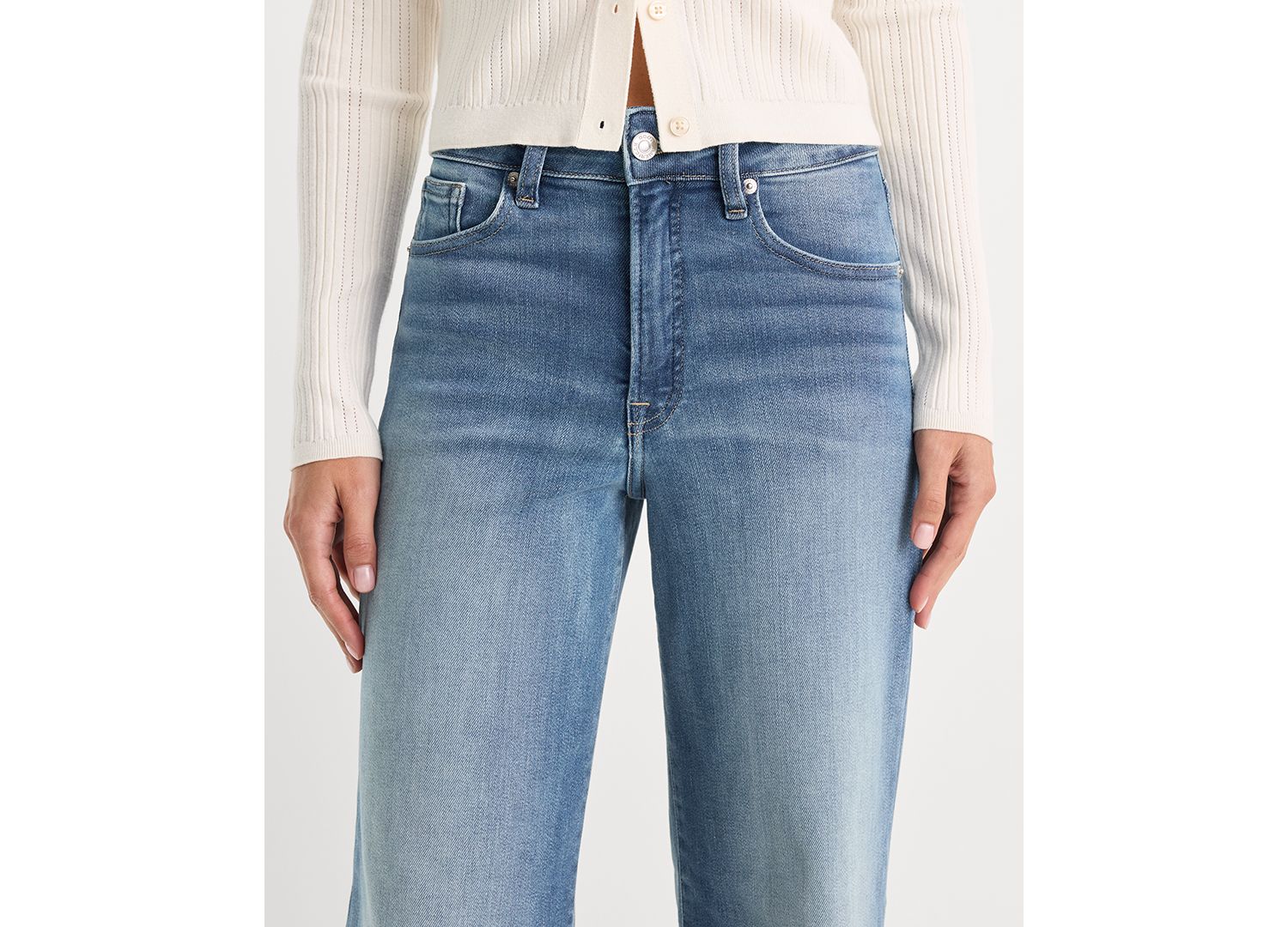 Women's Soft Tech Good Waist Palazzo Ankle Jeans