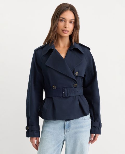 Женские куртки Good American Cropped Trench Jacket
