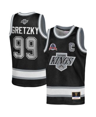 Big Boys and Girls Wayne Gretzky Black Los Angeles Kings Maxxed Out Fashion Basketball Jersey