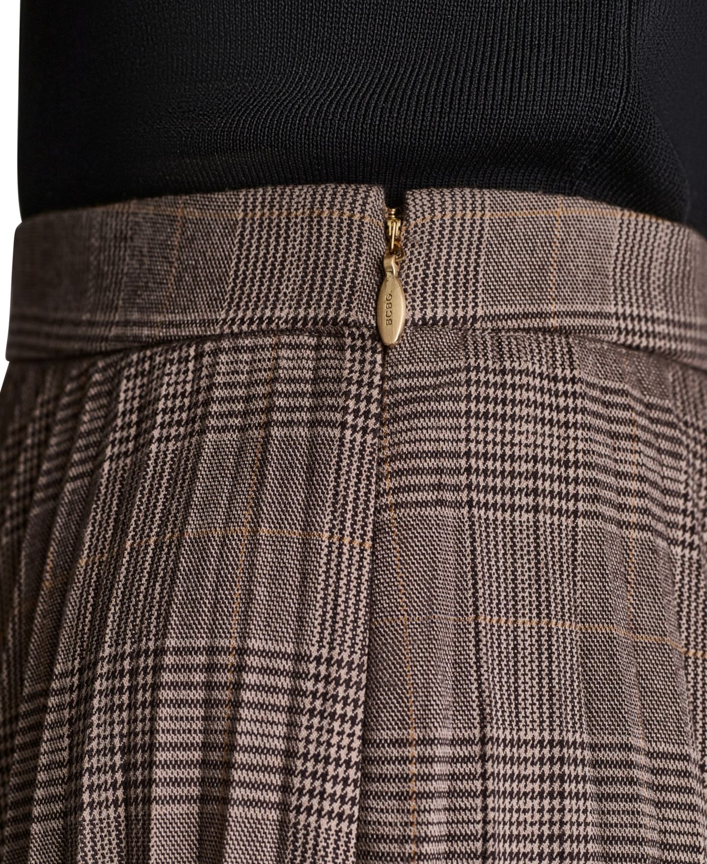 Женская юбка BCBG Pleated, цвет: Тёмно-коричневый сумеречный разноцветный — фото 10