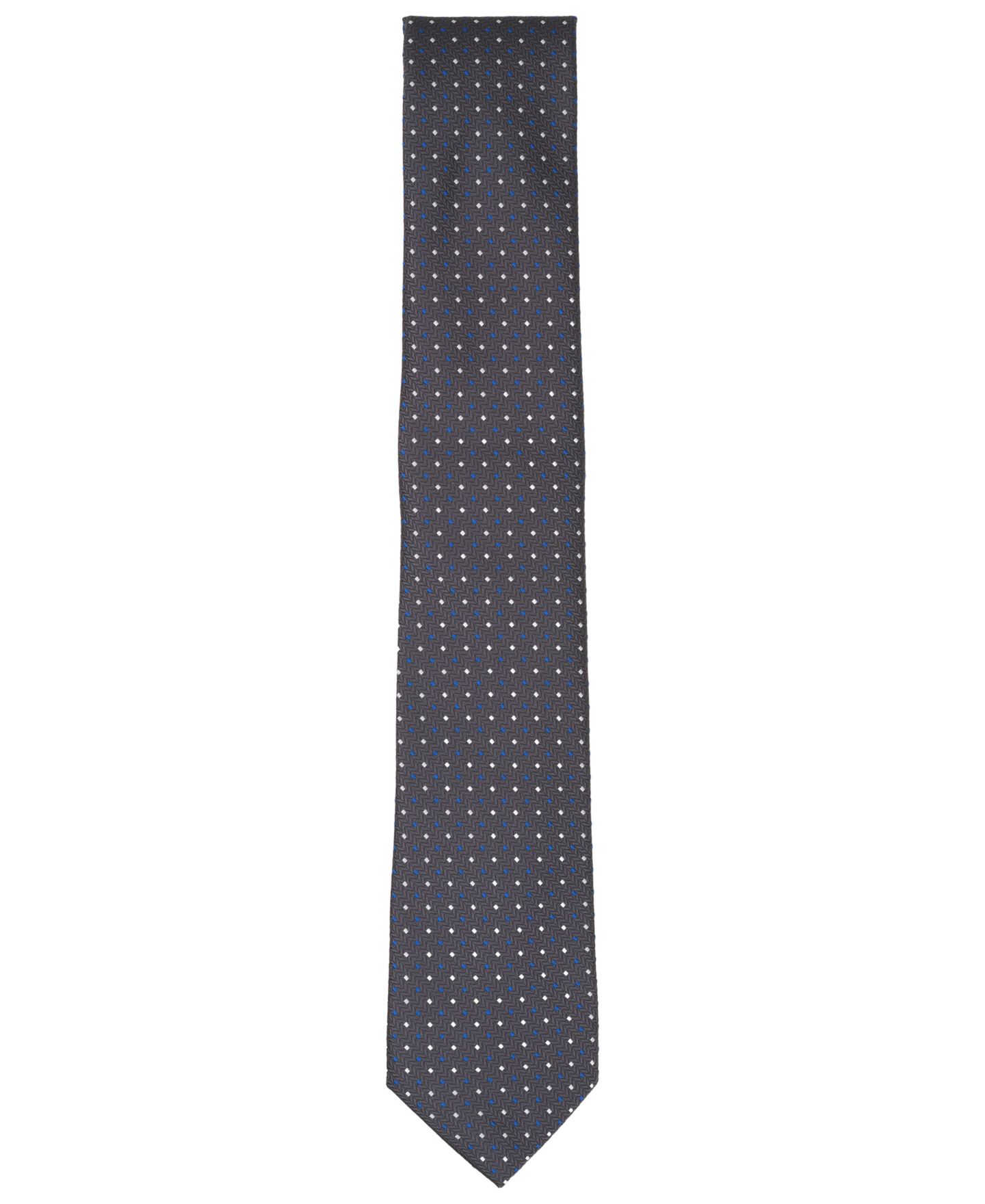 Мужской галстук Alfani Barron Dotted Slim Tie, цвет: Угольный — фото 2