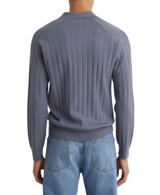Men's Dillingham Wide-Ribbed Half-Button Polo Sweater
