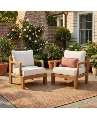 Outdoor Acacia Patio Chair (Set of 2)