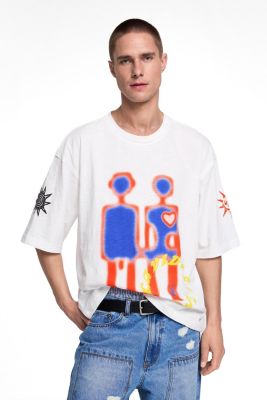 Men's Printed T-shirt with robots