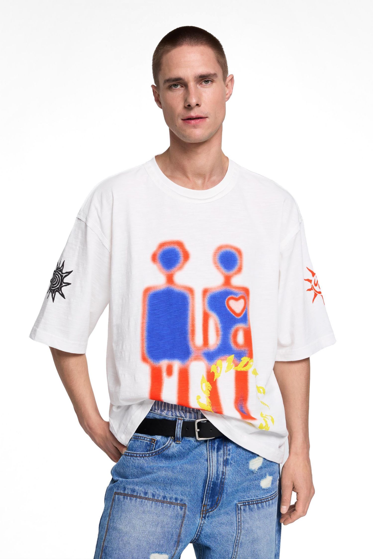 Men's Printed T-shirt with robots