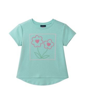 Girls Sparkle Bloom Emroidered Tee