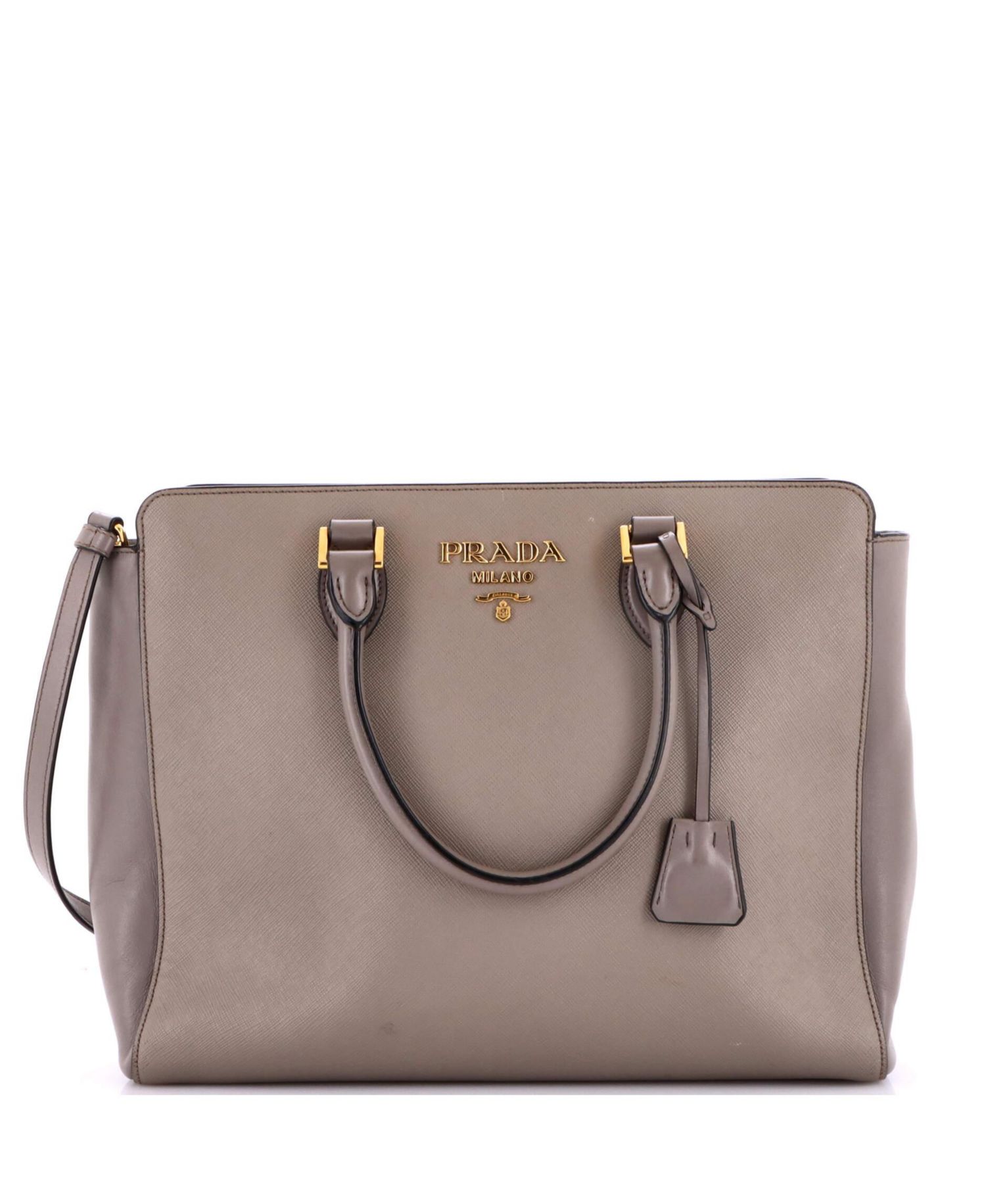 Medium Convertible Open Tote Saffiano Leather