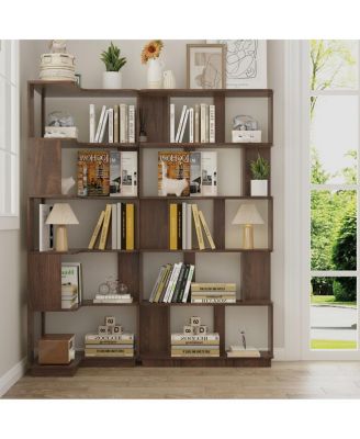 2-Piece Corner Bookcase Set