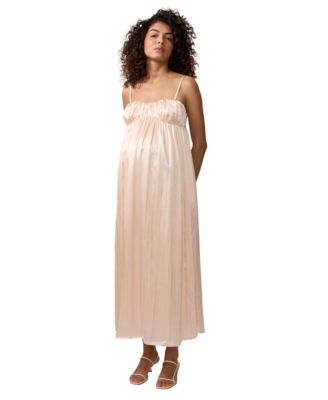 Maternity Ingrid + Isabel Solid Satin Maxi