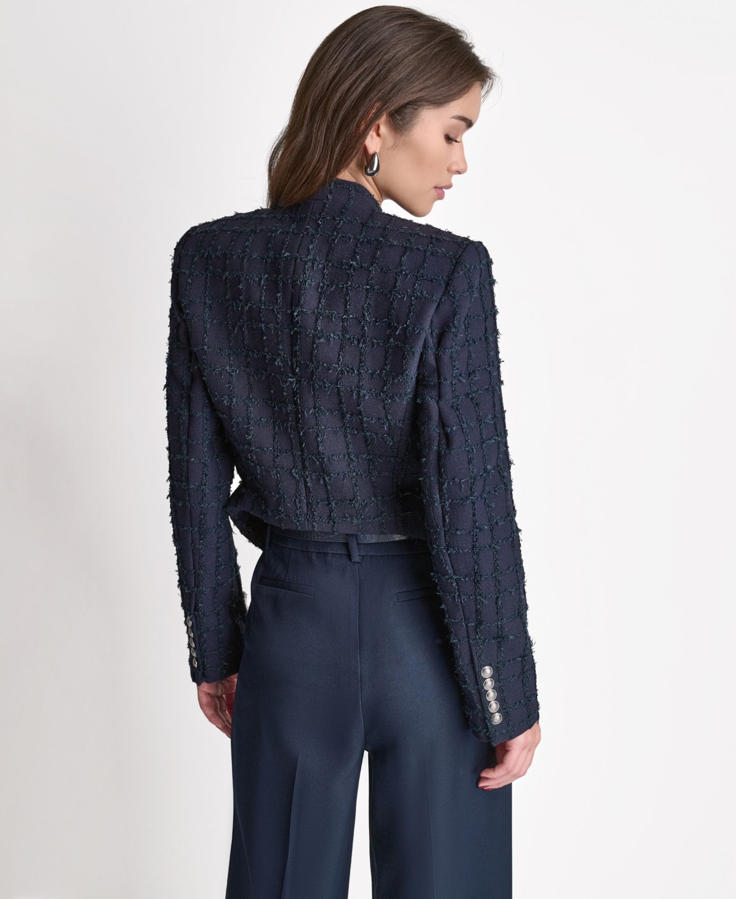 Women's Open-Front Stand Collar Jacket
