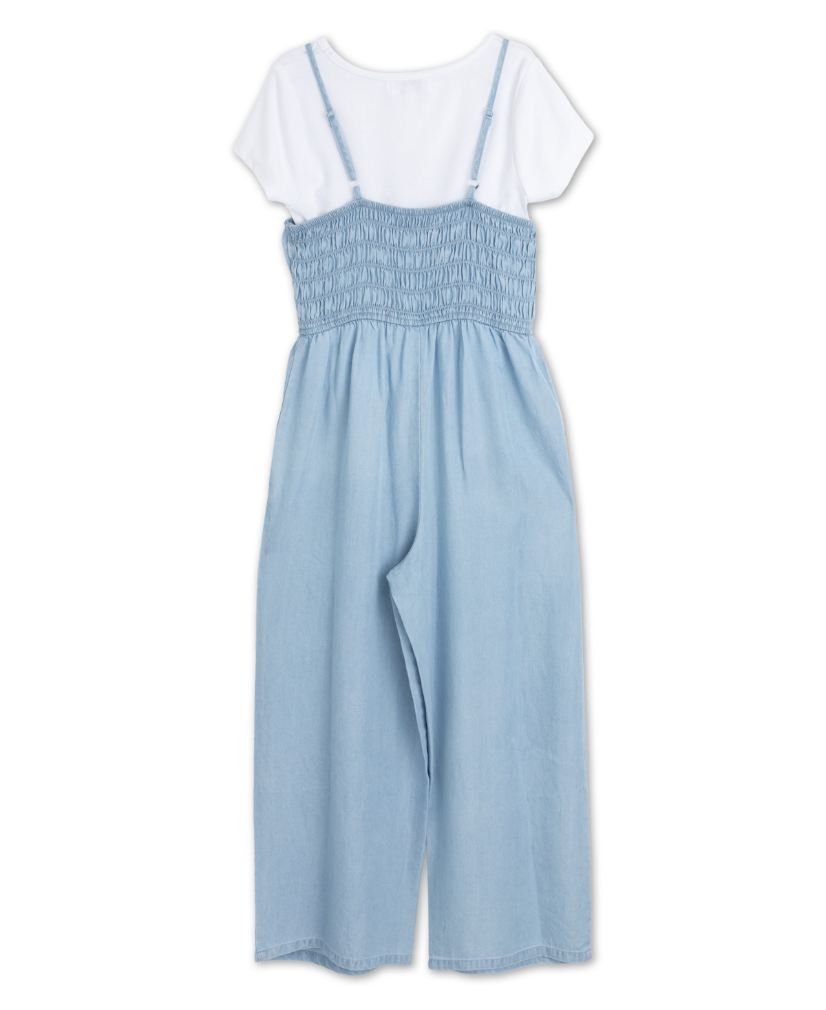 Speechless Girls' 7-16 Short-Sleeve T-Shirt and Jumpsuit, 2-Piece Set
