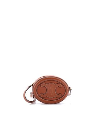 Mini Triomphe Oval Crossbody Bag Leather