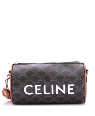 Logo Cylinder Bag Triomphe Coated Canva