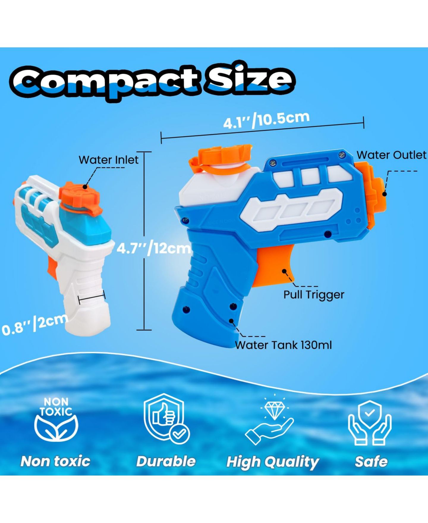 Детская игрушка GNUADZ Water Squirt Pool Beach Party Favors Outdoor Pet Toy, цвет: Синий светлый синий — фото 3