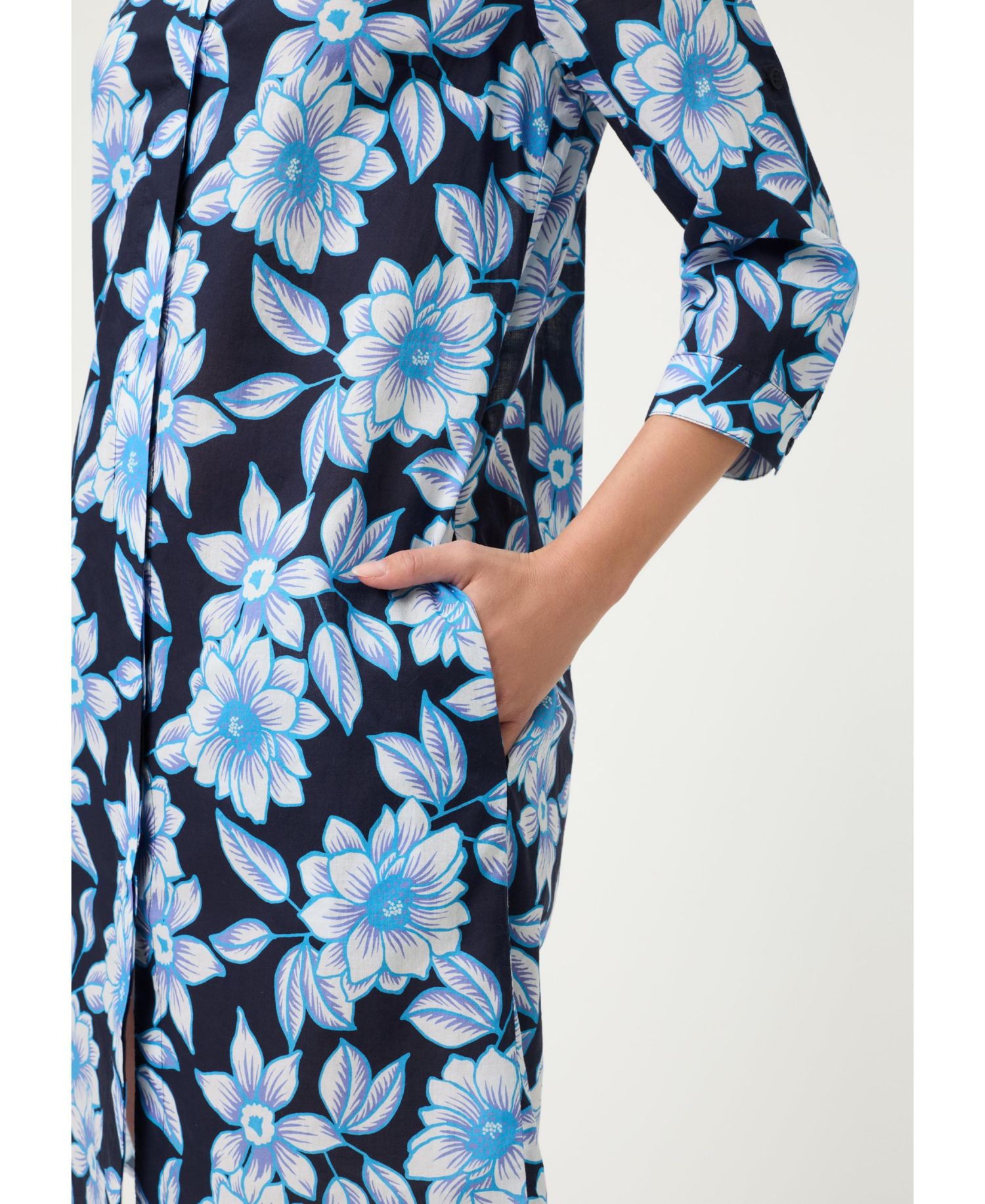 Women's Floral Tunic Shirt Dress