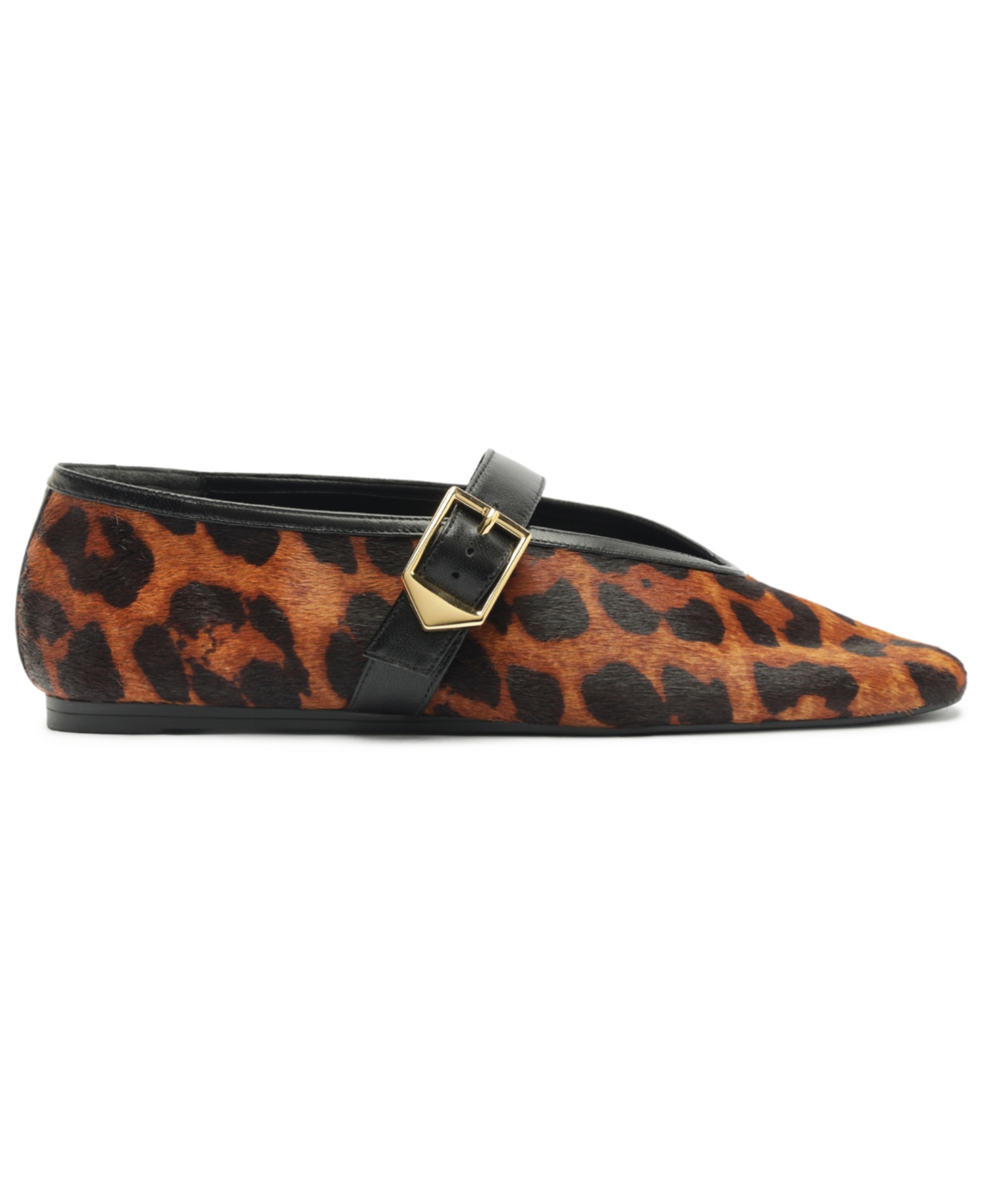 Schutz Women's Vick Buckle Square Toe Flats