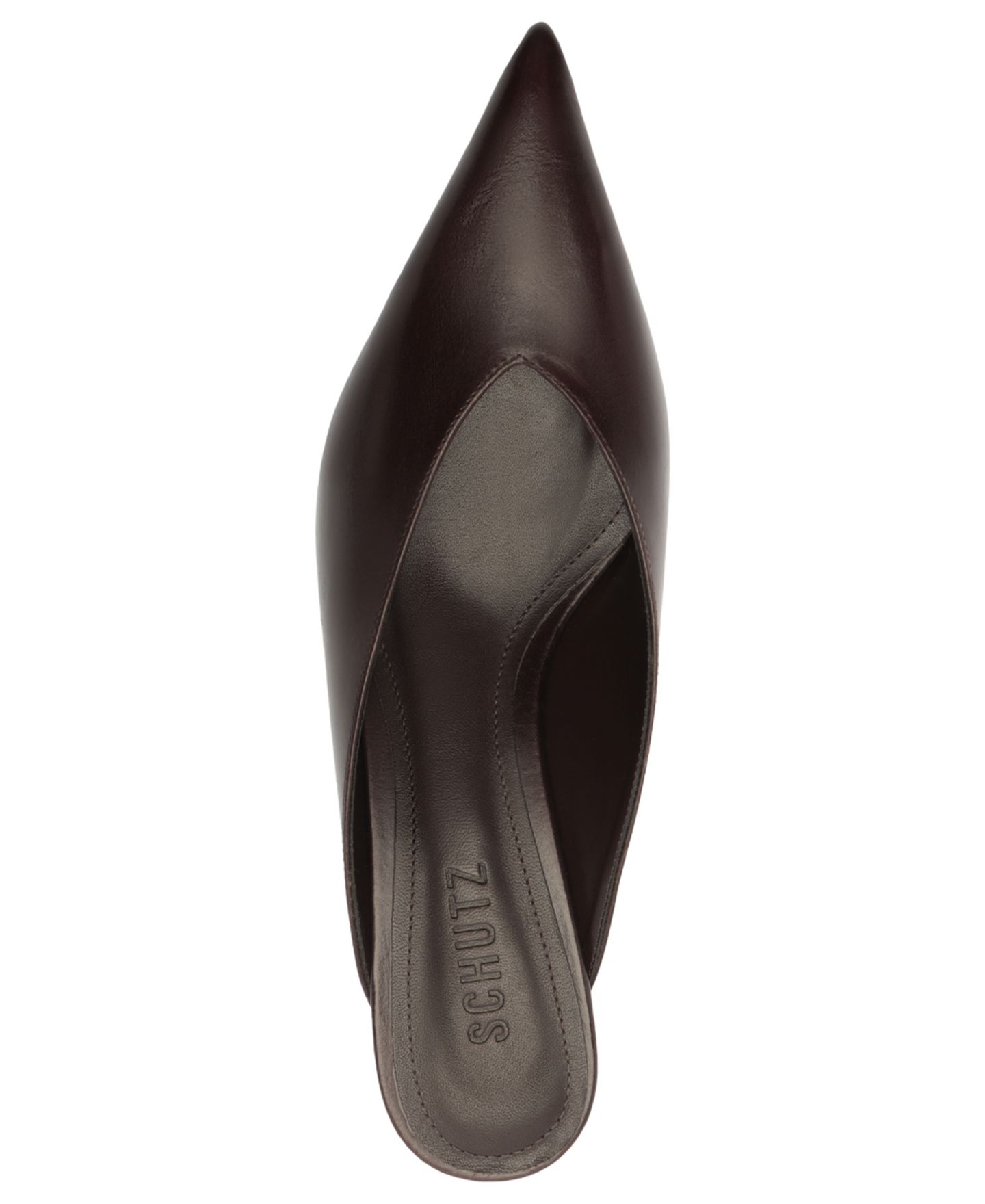 Женские сабо Schutz Loren Mid Mule Pumps, цвет: Тёмный коричневый — фото 4