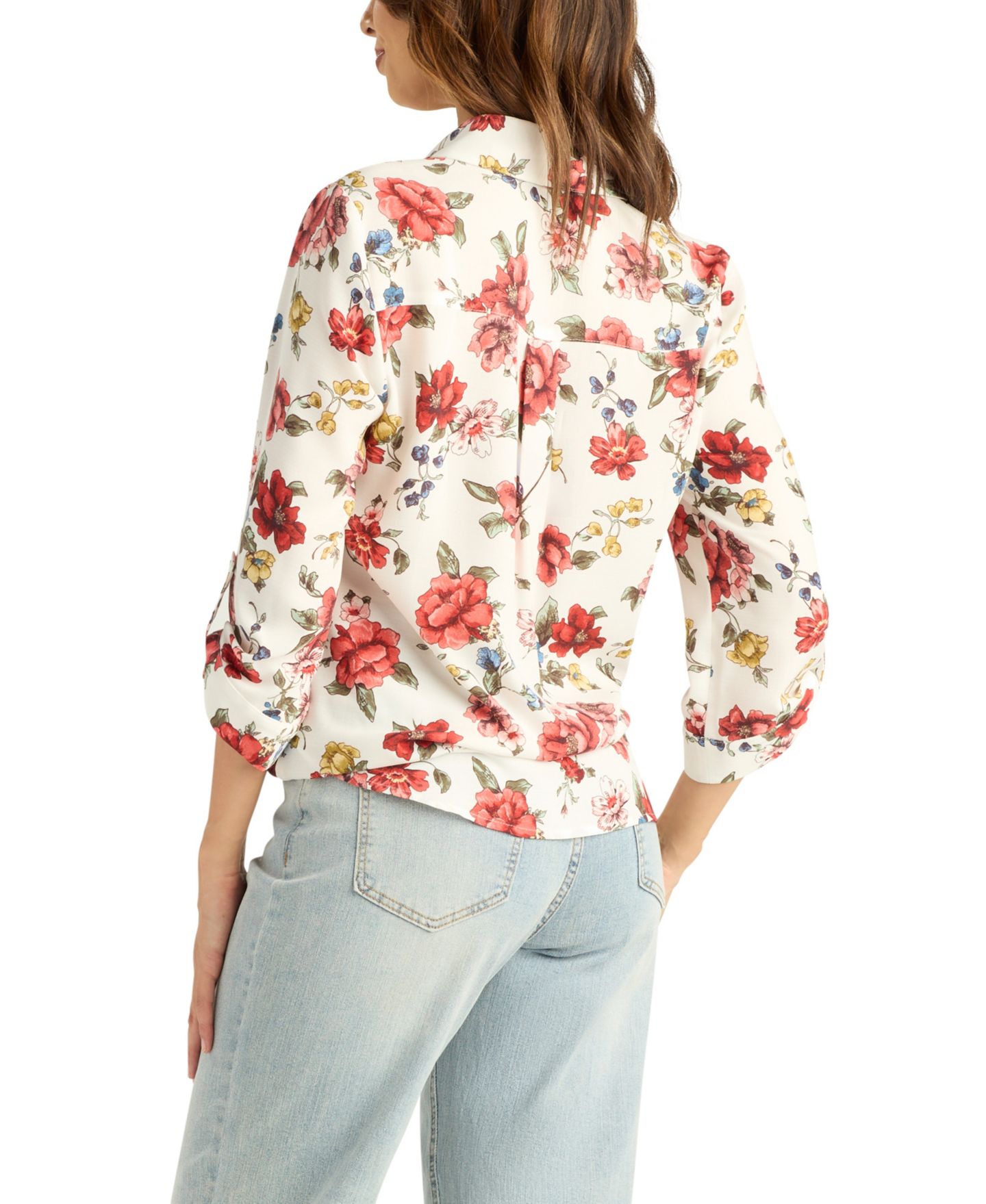 Женский топ BCX Printed Collared Button-Up, цвет: Pat A — фото 4