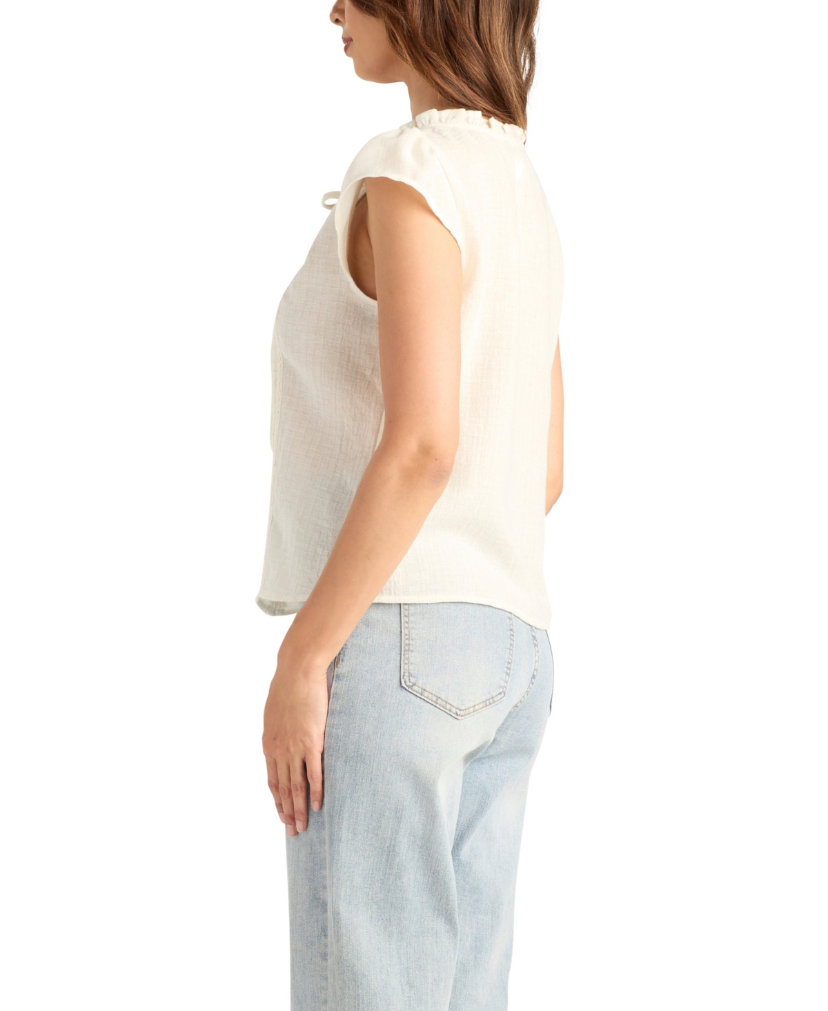 Bcx Women's Flutter Short-Sleeve Peplum Top