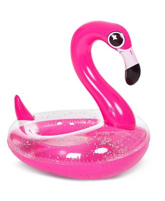 Inflatable Flamingo Pool Float Tube Glitter Adults Beach Lake Summer Party