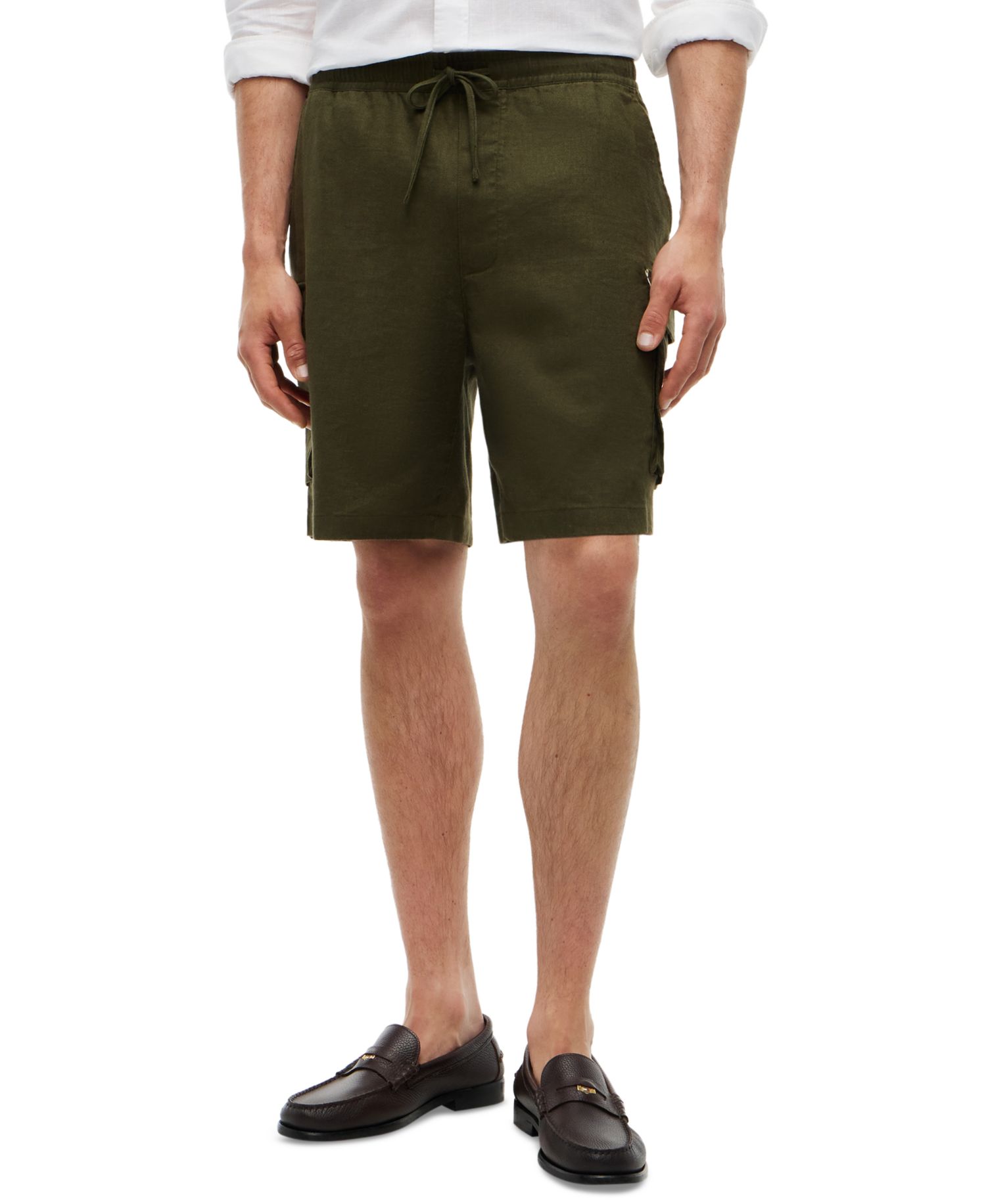 Men's 8" Dover Regular-Fit Linen Blend Cargo Shorts