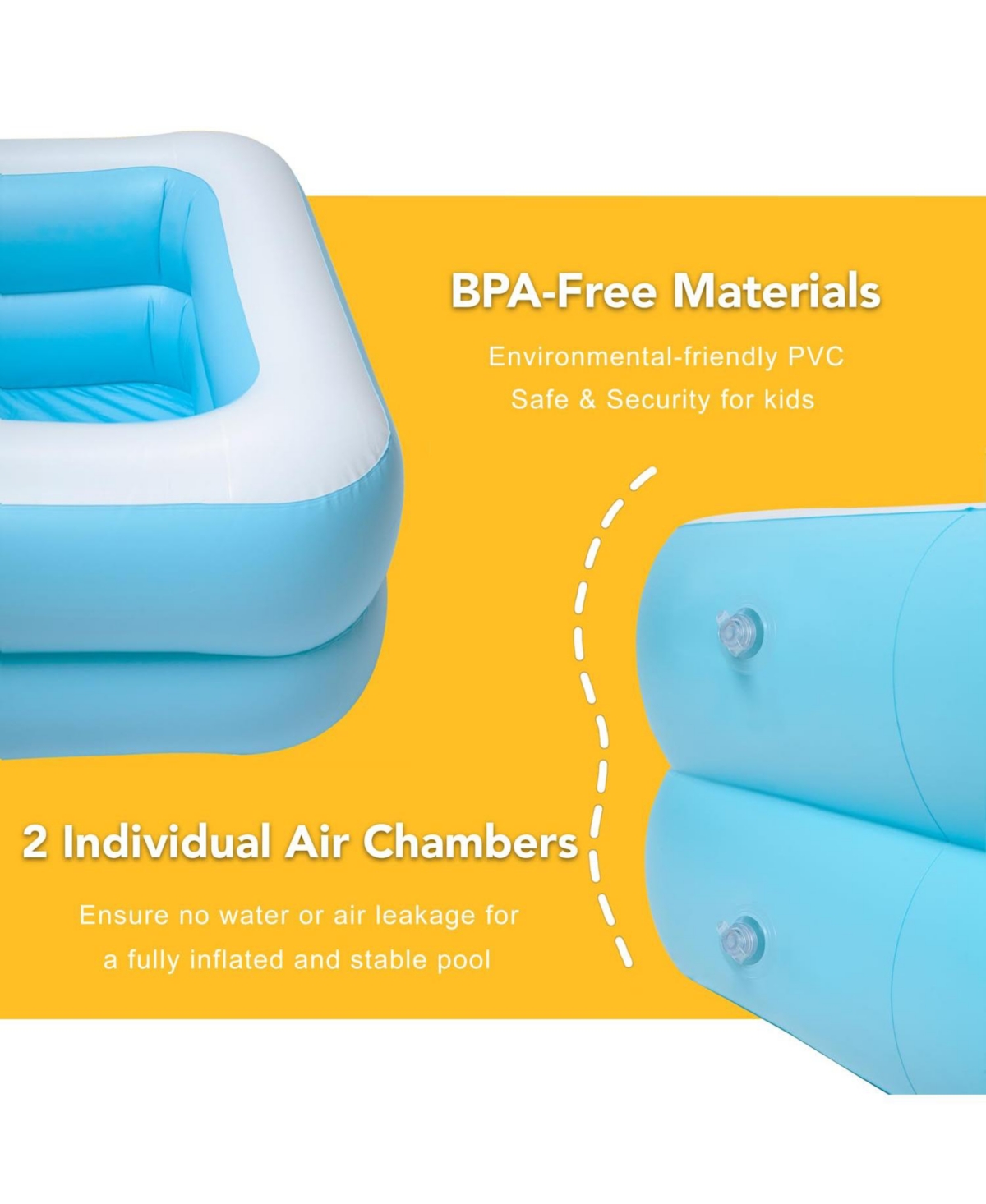 Gnuadz Inflatable Kiddie Pool Family Swimming Backyard Summer Fun
