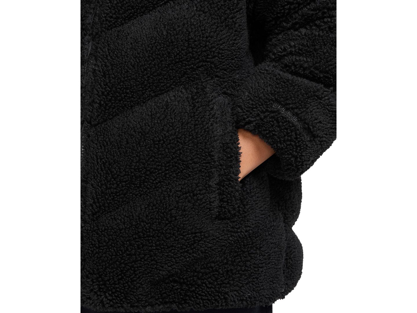Куртка Nike Boys' 8-18 Sportswear Long-Sleeve Loose Puffer, цвет: Чёрный / Белый — фото 2