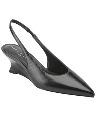 Women's Taten Leather Slingback Wedge Pumps