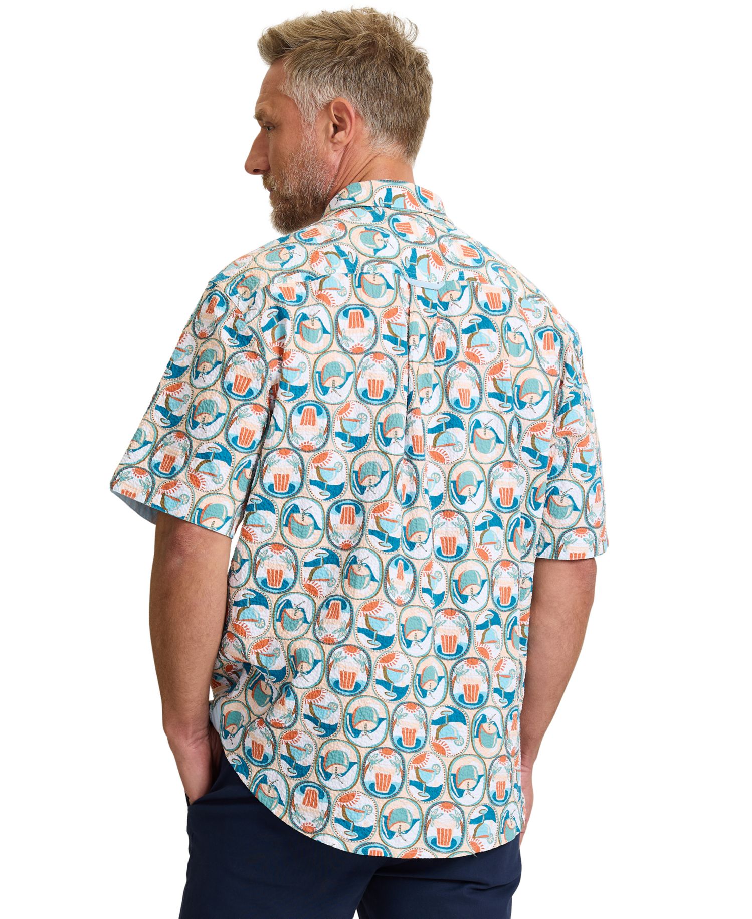 Men's Nova Wave Glass Half Full Printed Shirt