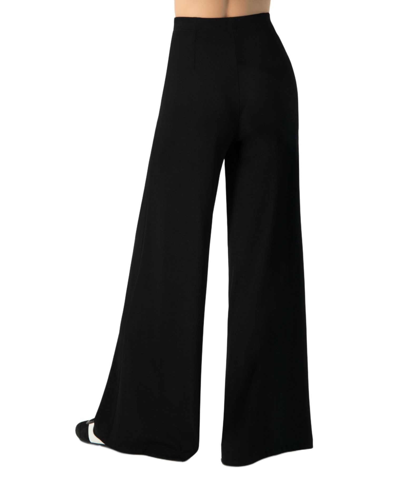 Women's Ribbed Wide-Leg Culotte Pants